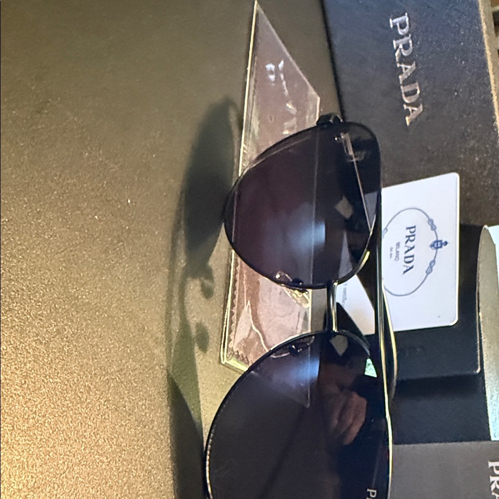 Prada Black Aviator Sunglasses